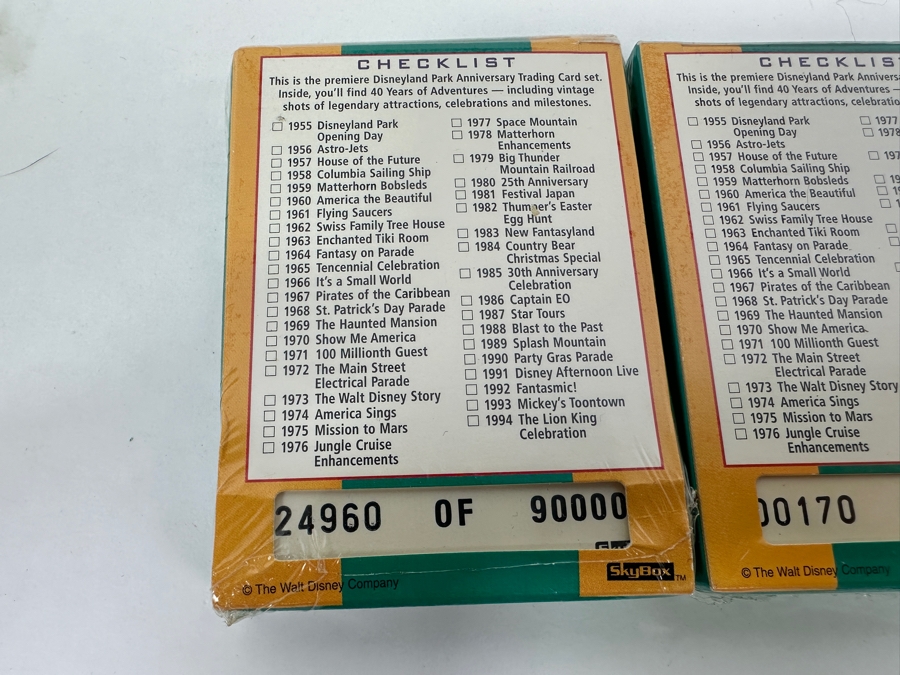 Pair Of Factory Sealed Limited Edition Disneyland Collectors' Series 40 Years Of Adventures At Disneyland Premier Anniversary Collection Trading Cards [Photo 7]
