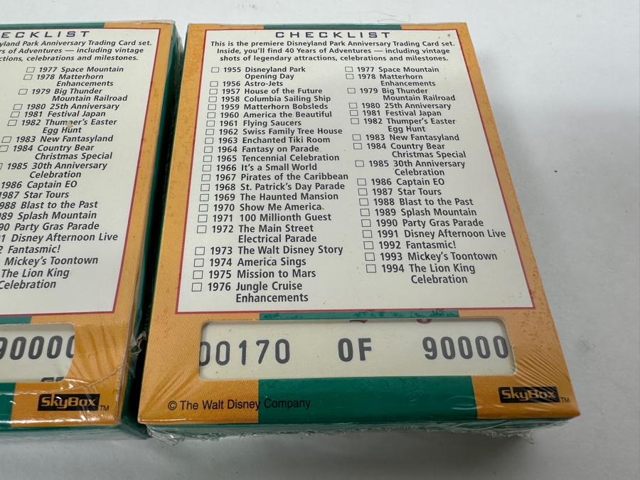 Pair Of Factory Sealed Limited Edition Disneyland Collectors' Series 40 Years Of Adventures At Disneyland Premier Anniversary Collection Trading Cards [Photo 6]