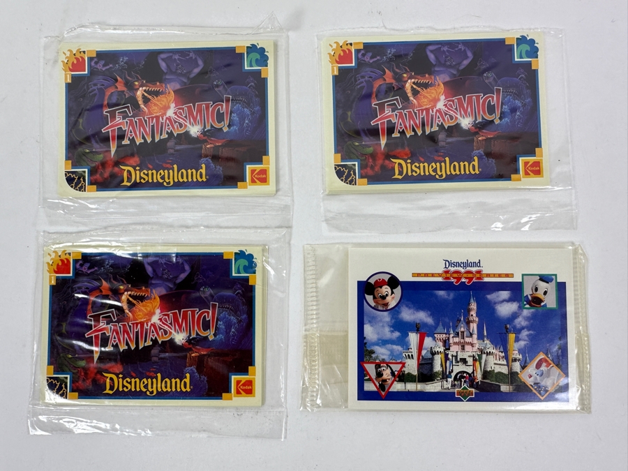 (3) Factory Sealed Disneyland Fantasmic! Trading Cards Sets & (1) Disneyland 1991 Upper Deck Preview Series Trading Card Set [Photo 2]