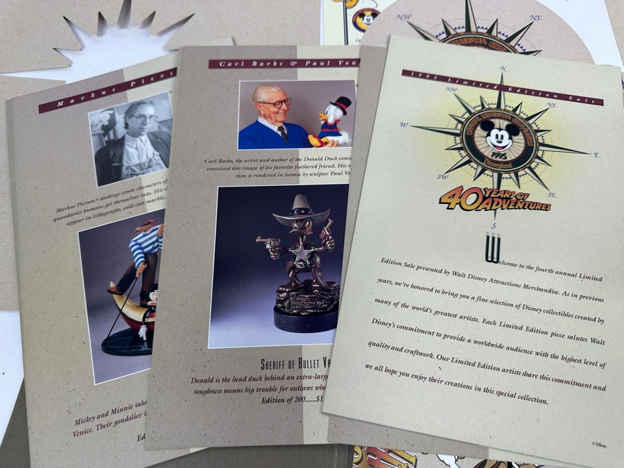 Special Edition Disneyana Convention 1995 40 Years Of Adventure Media Press Kit Folder Packet [Photo 9]