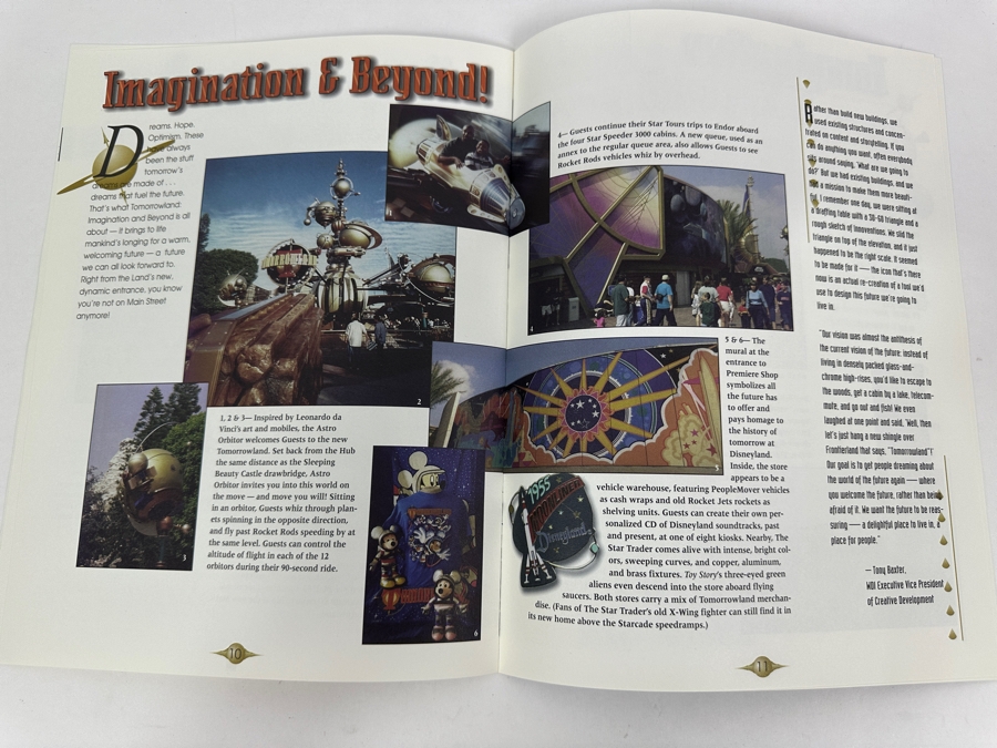 Disneyland Resort Cast Member Tomorrowland Imagination And Beyond Attraction Information Souvenir [Photo 6]
