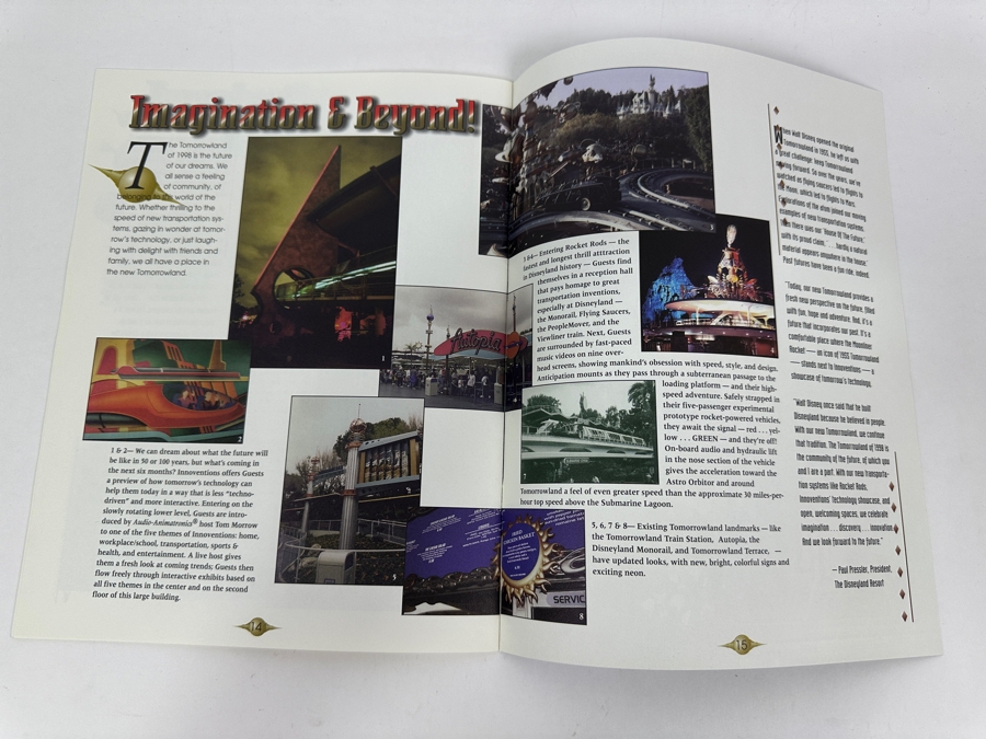 Disneyland Resort Cast Member Tomorrowland Imagination And Beyond Attraction Information Souvenir [Photo 8]