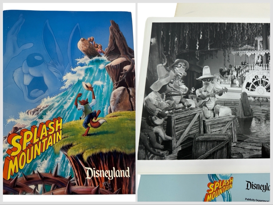 Vintage 1988 Splash Mountain Disneyland Ride Attraction Media Press Kit (Closed Ride In 2023)