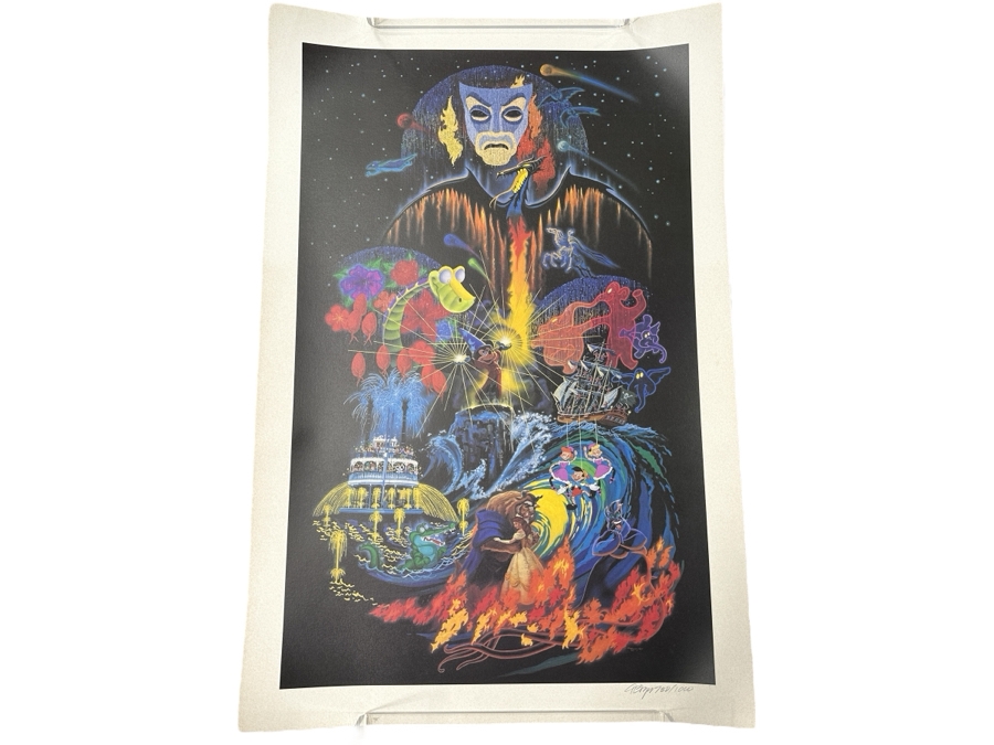 Charles Boyer (1935-2021, American) Limited Edition Artist Signed Lithograph Titled 'Fantasmic!' To Commemorate The Newest Imagination At Disneyland Park Numbered 780 Of 1,000 With COA 20 X 30 [Photo 2]