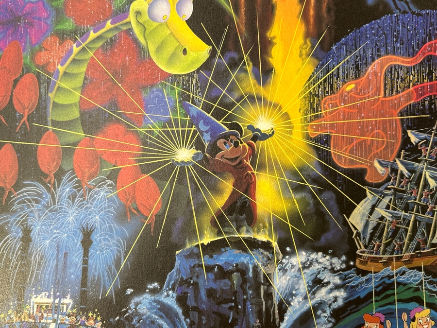 Charles Boyer (1935-2021, American) Limited Edition Artist Signed Lithograph Titled 'Fantasmic!' To Commemorate The Newest Imagination At Disneyland Park Numbered 780 Of 1,000 With COA 20 X 30 [Photo 5]