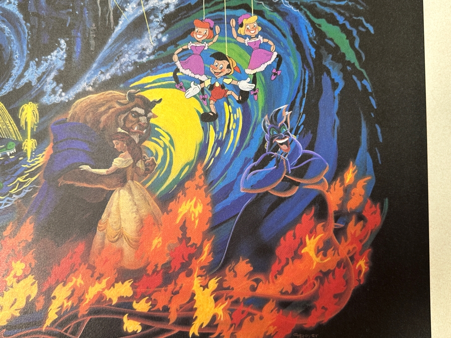 Charles Boyer (1935-2021, American) Limited Edition Artist Signed Lithograph Titled 'Fantasmic!' To Commemorate The Newest Imagination At Disneyland Park Numbered 780 Of 1,000 With COA 20 X 30 [Photo 4]