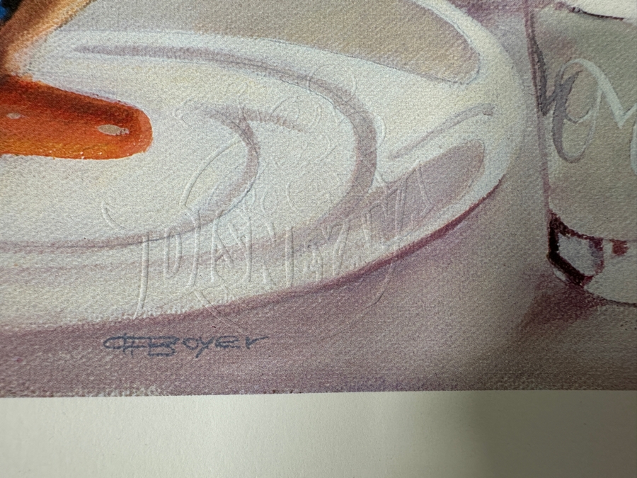 Charles Boyer (1935-2021, American) Limited Edition Artist Signed Lithograph Titled 'Mickey Mouse And Friends - Family Dinner' Numbered 348 Of 1,000 24.5 X 30 [Photo 8]