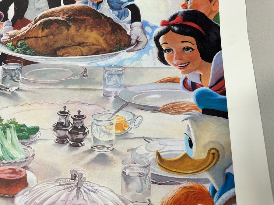 Charles Boyer (1935-2021, American) Limited Edition Artist Signed Lithograph Titled 'Mickey Mouse And Friends - Family Dinner' Numbered 348 Of 1,000 24.5 X 30 [Photo 14]