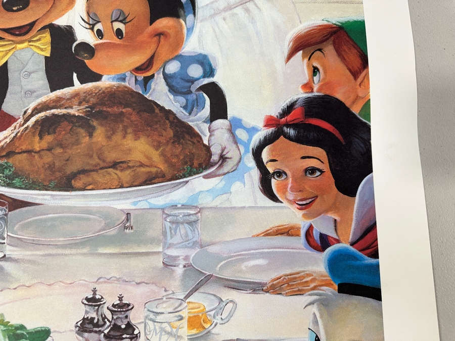 Charles Boyer (1935-2021, American) Limited Edition Artist Signed Lithograph Titled 'Mickey Mouse And Friends - Family Dinner' Numbered 348 Of 1,000 24.5 X 30 [Photo 5]