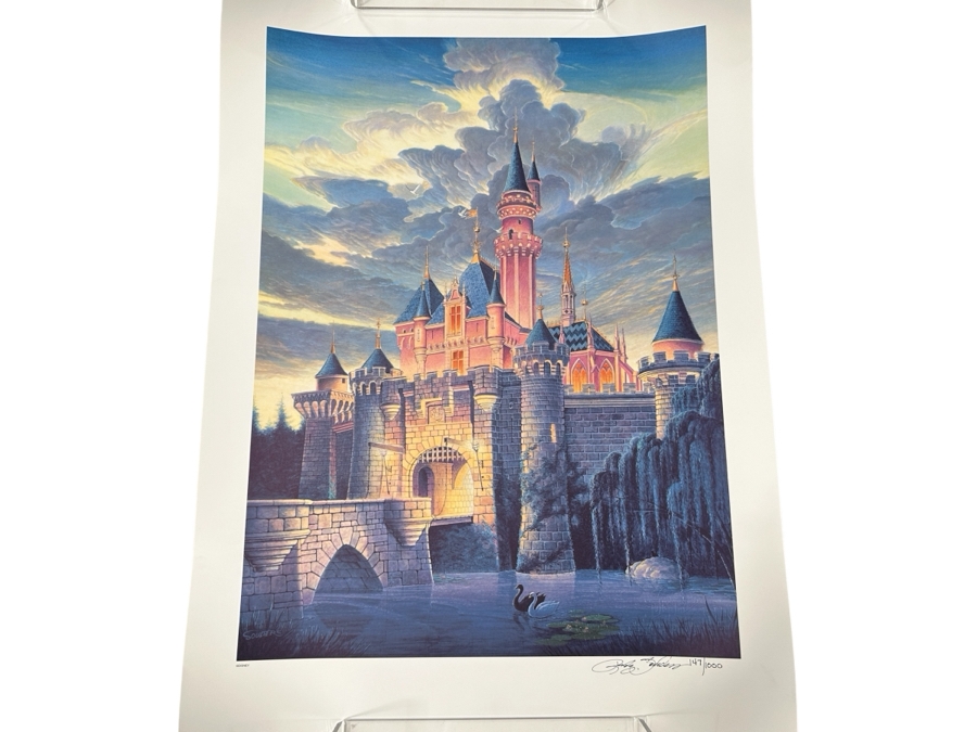 Randy Souders Disneyland Sleeping Beauty Castle Limited Edition Lithograph Artist Signed Numbered 147 Of 1,000 24 X 32 [Photo 2]