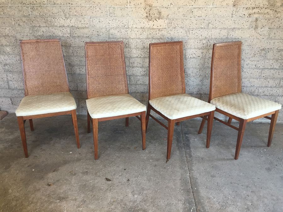 Mid-century Cane Back Chairs - Seat Cushions Need To Be Reupholstered [Photo 2]