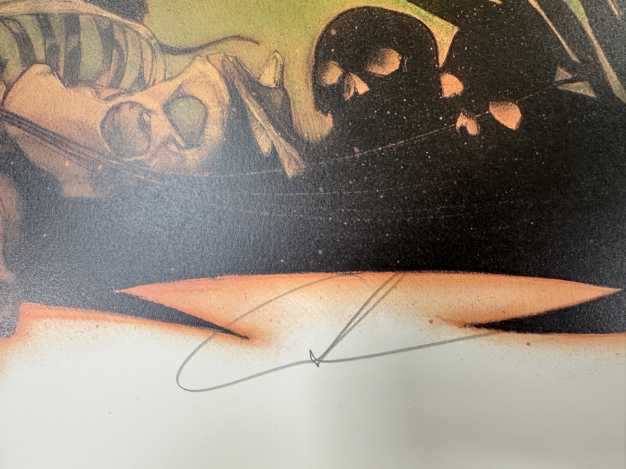 Rare Vintage 1995 Indiana Jones Adventure Disneyland Lithograph Signed By George Lucas, Michael Eisner & Artist Drew Struzen W/ Disneyland Letterhead Memo - Limited Edition Artist Proof 28 Of 50 For Members Of The Disneyland ALI Team 25.5 X 38 [Photo 11]