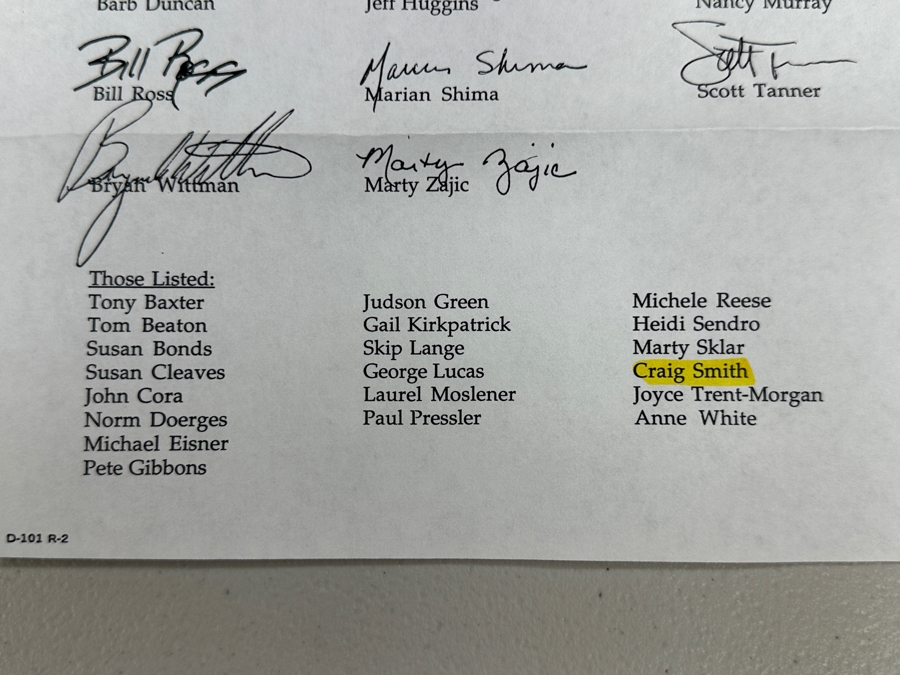 Rare Vintage 1995 Indiana Jones Adventure Disneyland Lithograph Signed By George Lucas, Michael Eisner & Artist Drew Struzen W/ Disneyland Letterhead Memo - Limited Edition Artist Proof 28 Of 50 For Members Of The Disneyland ALI Team 25.5 X 38 [Photo 5]