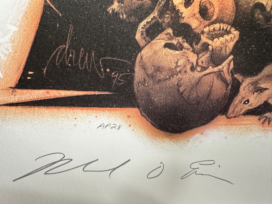 Rare Vintage 1995 Indiana Jones Adventure Disneyland Lithograph Signed By George Lucas, Michael Eisner & Artist Drew Struzen W/ Disneyland Letterhead Memo - Limited Edition Artist Proof 28 Of 50 For Members Of The Disneyland ALI Team 25.5 X 38 [Photo 10]