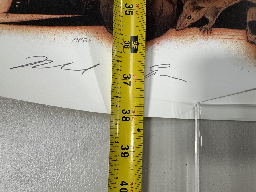 Rare Vintage 1995 Indiana Jones Adventure Disneyland Lithograph Signed By George Lucas, Michael Eisner & Artist Drew Struzen W/ Disneyland Letterhead Memo - Limited Edition Artist Proof 28 Of 50 For Members Of The Disneyland ALI Team 25.5 X 38 [Photo 16]