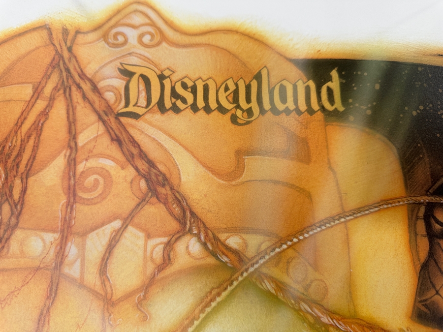 Rare Vintage 1995 Indiana Jones Adventure Disneyland Lithograph Signed By George Lucas, Michael Eisner & Artist Drew Struzen W/ Disneyland Letterhead Memo - Limited Edition Artist Proof 28 Of 50 For Members Of The Disneyland ALI Team 25.5 X 38 [Photo 8]