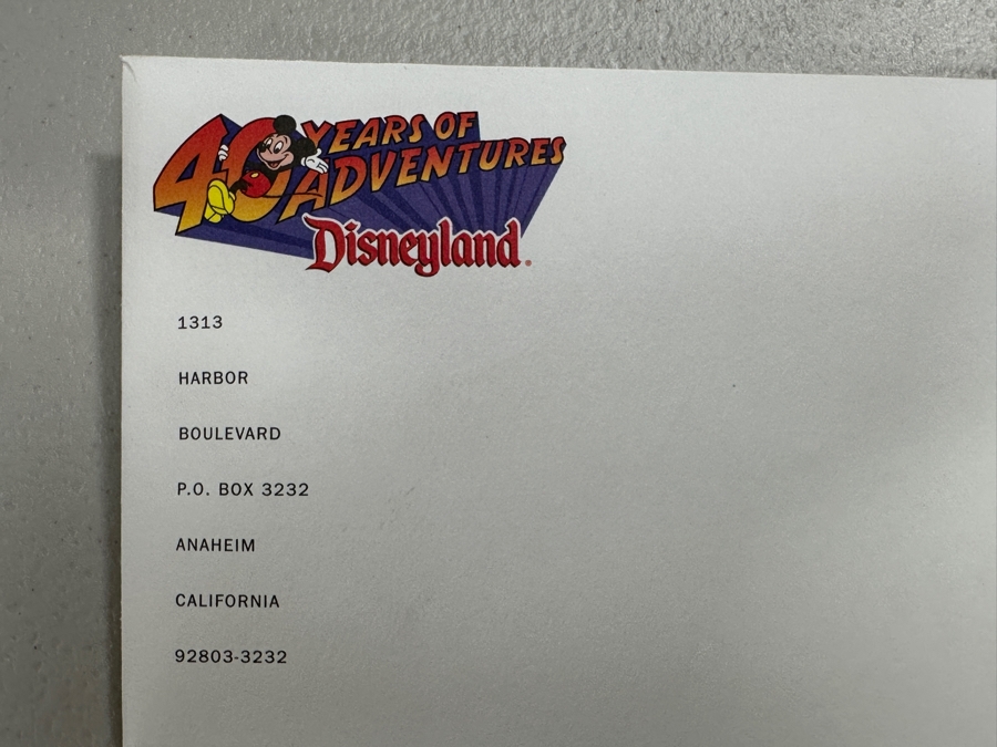 Rare Vintage 1995 Indiana Jones Adventure Disneyland Lithograph Signed By George Lucas, Michael Eisner & Artist Drew Struzen W/ Disneyland Letterhead Memo - Limited Edition Artist Proof 28 Of 50 For Members Of The Disneyland ALI Team 25.5 X 38 [Photo 20]