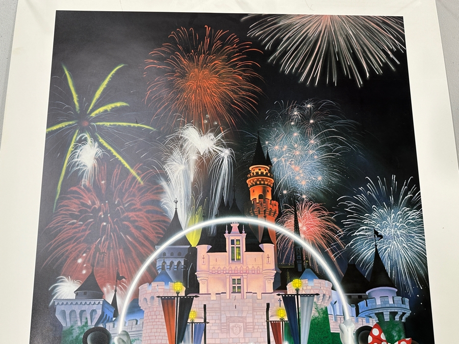 Charles Boyer (1935-2021, American) Limited Edition Artist Signed On 10/27/1990 Lithograph 1985 Disneyland 30th Year 23 X 29 [Photo 4]