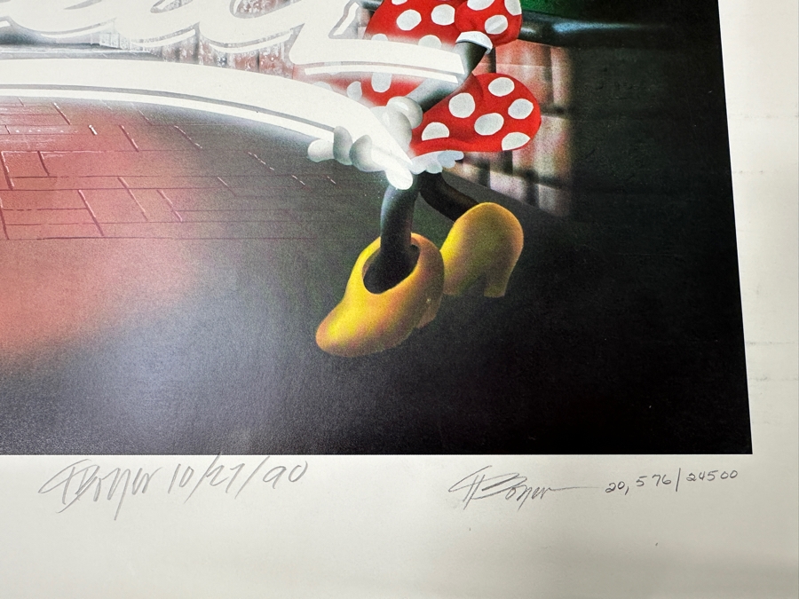 Charles Boyer (1935-2021, American) Limited Edition Artist Signed On 10/27/1990 Lithograph 1985 Disneyland 30th Year 23 X 29 [Photo 6]