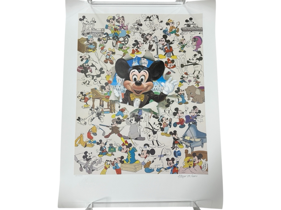 Charles Boyer (1935-2021, American) Limited Edition Artist Signed Lithograph 1988 'Thanks Mickey, For 60 Happy Years!' Numbered 29 Of 2,500 With COA 18 X 24 [Photo 2]