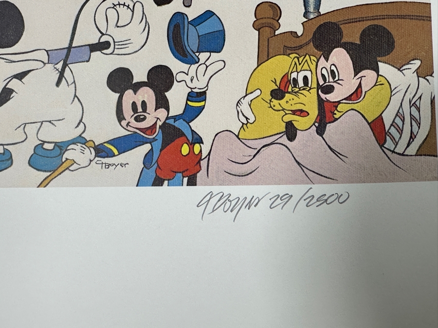 Charles Boyer (1935-2021, American) Limited Edition Artist Signed Lithograph 1988 'Thanks Mickey, For 60 Happy Years!' Numbered 29 Of 2,500 With COA 18 X 24 [Photo 6]