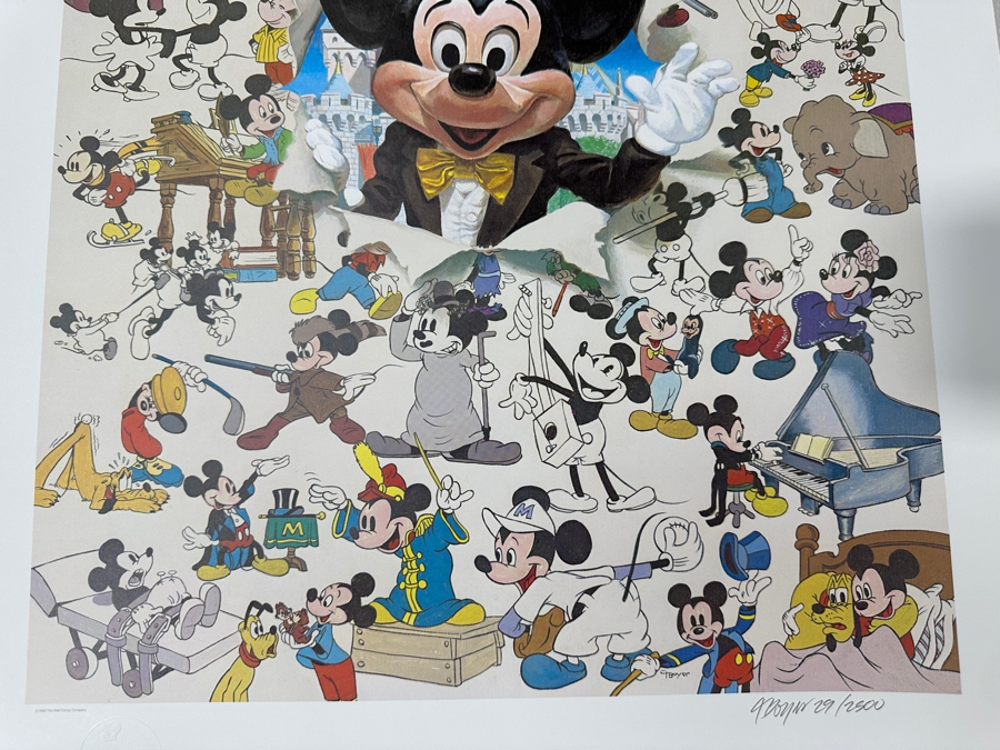 Charles Boyer (1935-2021, American) Limited Edition Artist Signed Lithograph 1988 'Thanks Mickey, For 60 Happy Years!' Numbered 29 Of 2,500 With COA 18 X 24 [Photo 5]