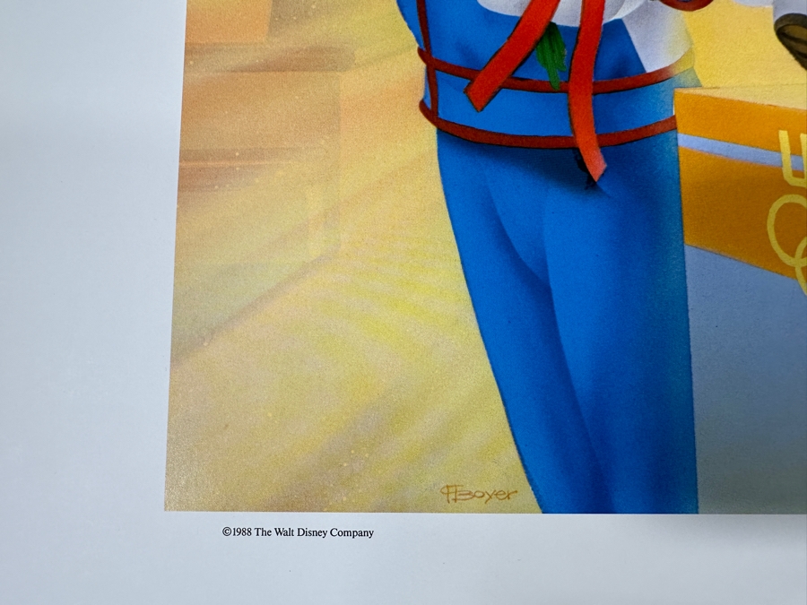 Charles Boyer (1935-2021, American) Limited Edition Artist Signed Lithograph 1988 'A Golden Dream At Disneyland' Numbered 29 Of 3,500 With COA 20 X 30 [Photo 7]