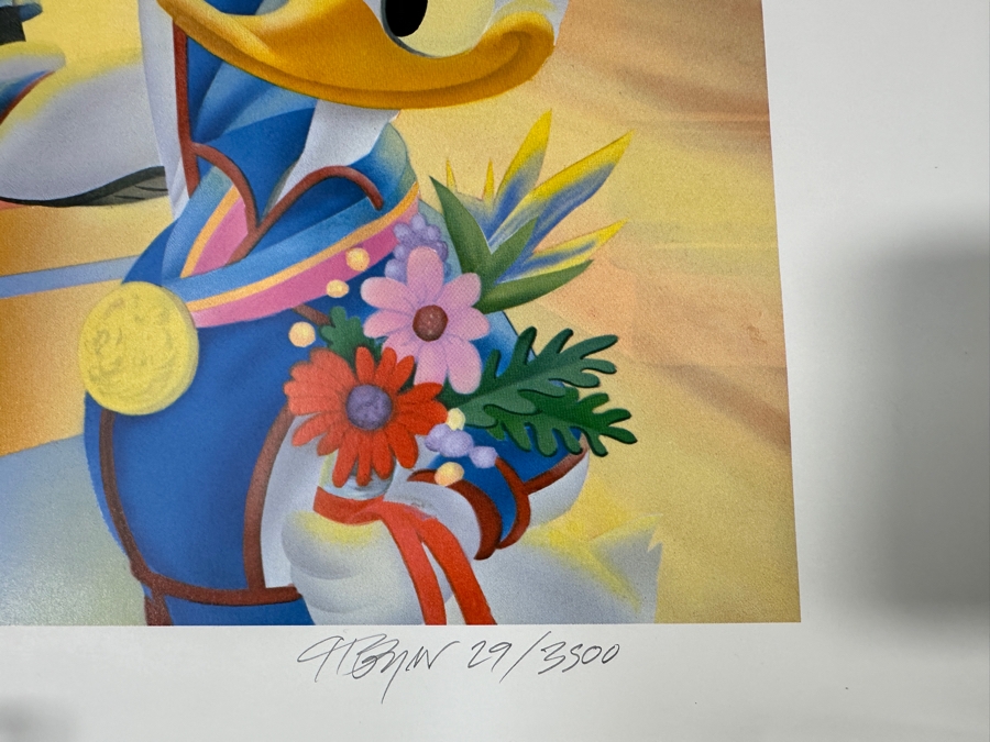 Charles Boyer (1935-2021, American) Limited Edition Artist Signed Lithograph 1988 'A Golden Dream At Disneyland' Numbered 29 Of 3,500 With COA 20 X 30 [Photo 6]
