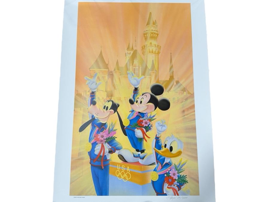 Charles Boyer (1935-2021, American) Limited Edition Artist Signed Lithograph 1988 'A Golden Dream At Disneyland' Numbered 29 Of 3,500 With COA 20 X 30