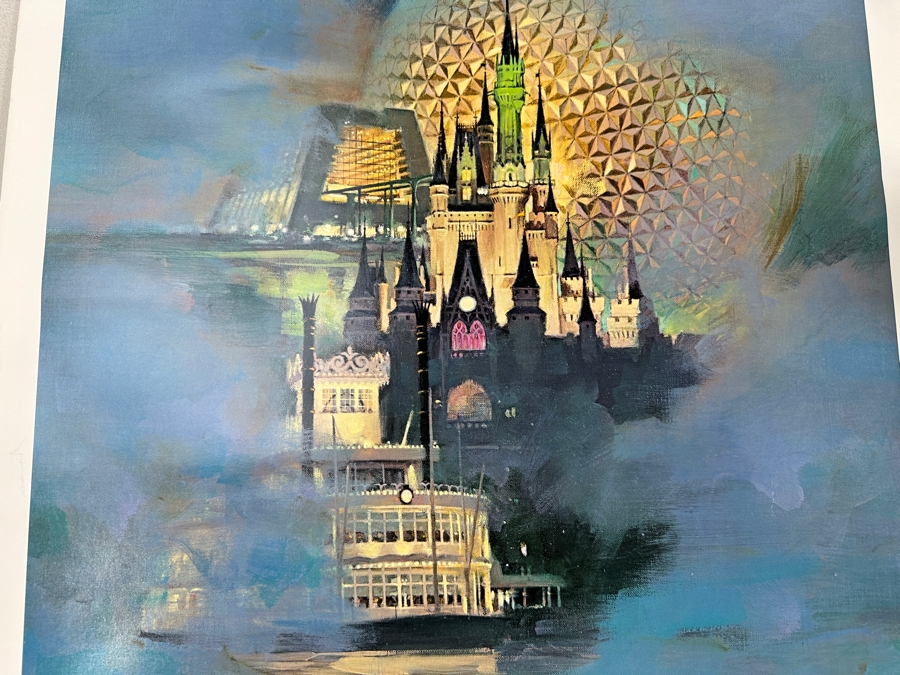 Jim Noble Walt Disney World Vacation Kingdown Limited Edition Artist Signed Lithograph 'Magical Dreams' Numbered 1,696 Of 5,000 With COA 22 X 28 [Photo 3]