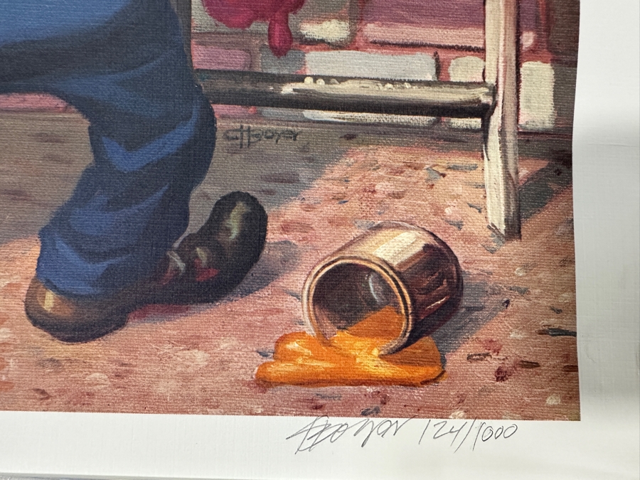 Charles Boyer (1935-2021, American) Limited Edition Artist Signed Lithograph 'Magical Smiles II - The Painters' Numbered 124 Of 1,000 With COA 23 X 33.5 [Photo 5]