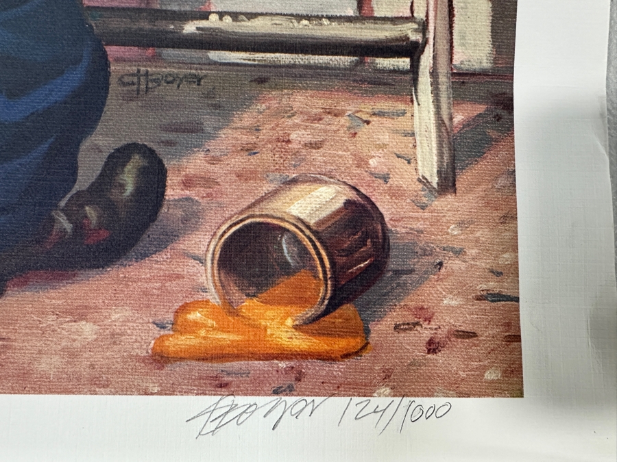 Charles Boyer (1935-2021, American) Limited Edition Artist Signed Lithograph 'Magical Smiles II - The Painters' Numbered 124 Of 1,000 With COA 23 X 33.5 [Photo 6]