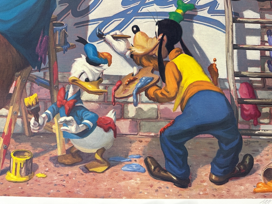 Charles Boyer (1935-2021, American) Limited Edition Artist Signed Lithograph 'Magical Smiles II - The Painters' Numbered 124 Of 1,000 With COA 23 X 33.5 [Photo 4]