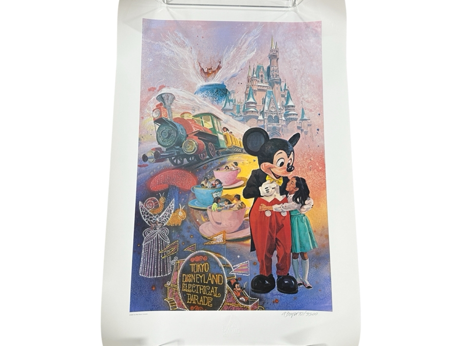 Charles Boyer (1935-2021, American) Limited Edition Artist Signed Lithograph 1983 'Five Years Of Happiness' To Commemorate The 5th Anniversary Of Tokyo Disneyland Numbered 70 Of 3,300 With COA 20 X 30 [Photo 2]