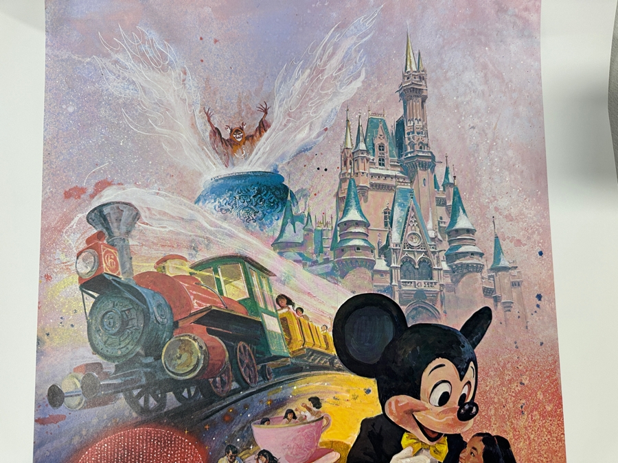 Charles Boyer (1935-2021, American) Limited Edition Artist Signed Lithograph 1983 'Five Years Of Happiness' To Commemorate The 5th Anniversary Of Tokyo Disneyland Numbered 70 Of 3,300 With COA 20 X 30 [Photo 4]