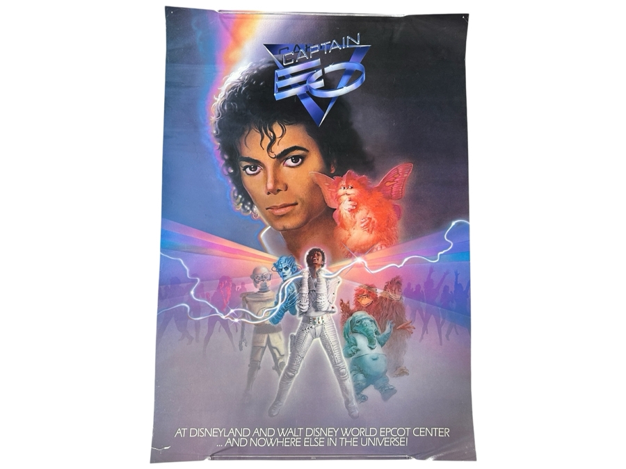 Vintage 1986 Disneyland Poster Captain EO Attraction Michael Jackson 18 X 26