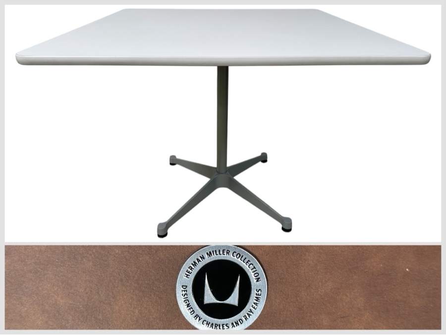 Just Added - Herman Miller Collection Table Designed By Charles And Ray Eames - Eames Contract Base Table 36'W X 36'D X 28.5'H [Photo 1]