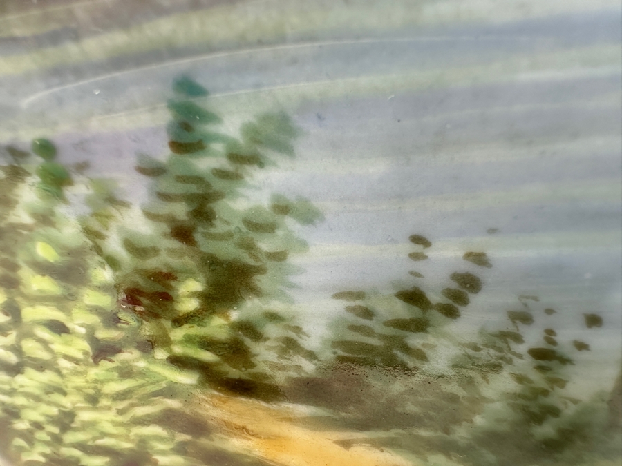 Just Added - Sevres Porcelain Cobalt Blue Hand Painted Handled Vase Double-Sided With A Blue Sevres Mark - Reverse Side Has A Missing Piece At Base 9W X 12H [Photo 4]