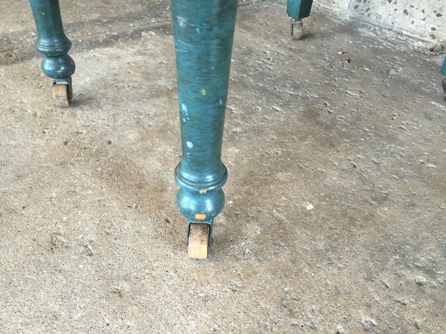 Vintage Blue Desk On Casters with Chair [Photo 5]