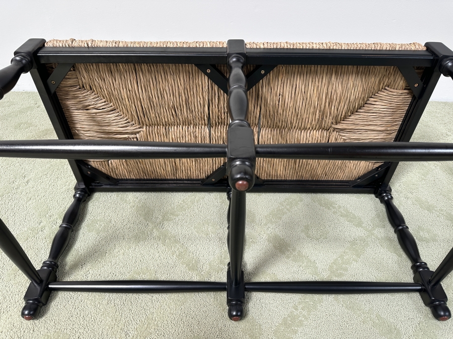 Just Added - Ballard Designs Rush Seat Wooden Bench 38W X 18D X 18H [Photo 7]