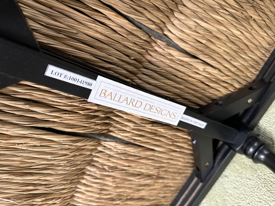 Just Added - Ballard Designs Rush Seat Wooden Bench 38W X 18D X 18H [Photo 6]