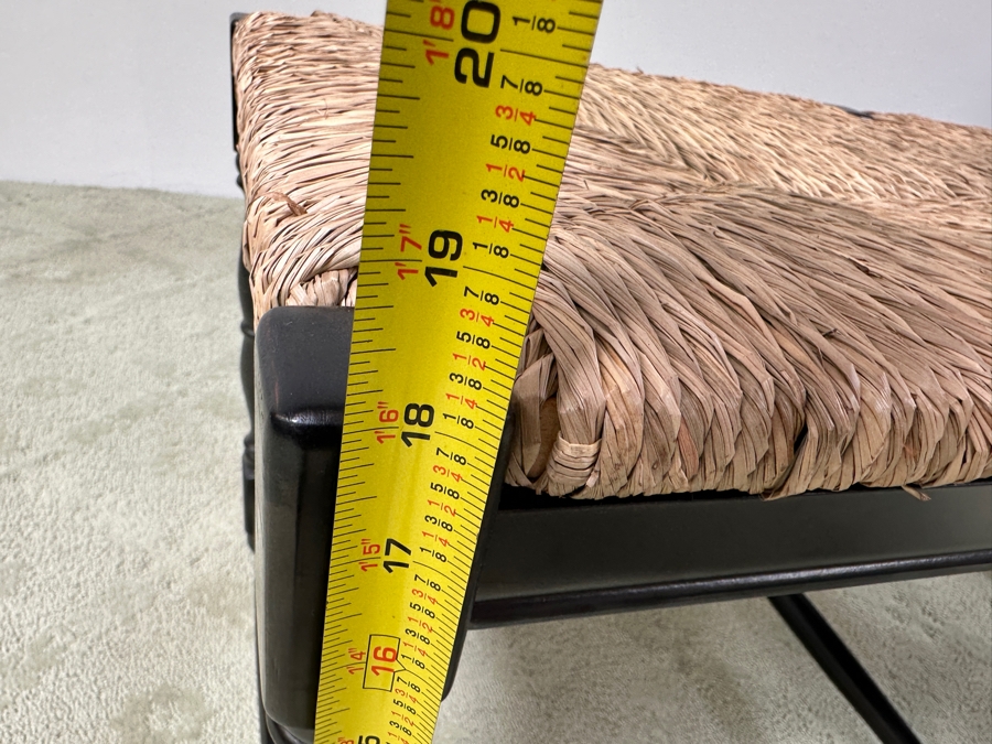 Just Added - Ballard Designs Rush Seat Wooden Bench 38W X 18D X 18H [Photo 10]