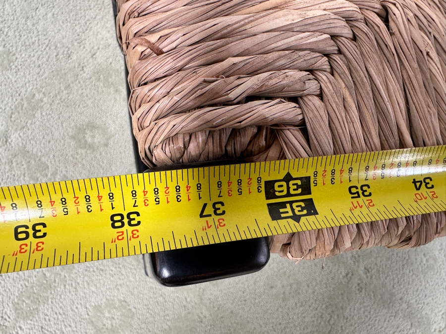 Just Added - Ballard Designs Rush Seat Wooden Bench 38W X 18D X 18H [Photo 8]