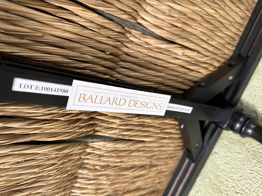 Just Added - Ballard Designs Rush Seat Wooden Bench 38W X 18D X 18H [Photo 5]