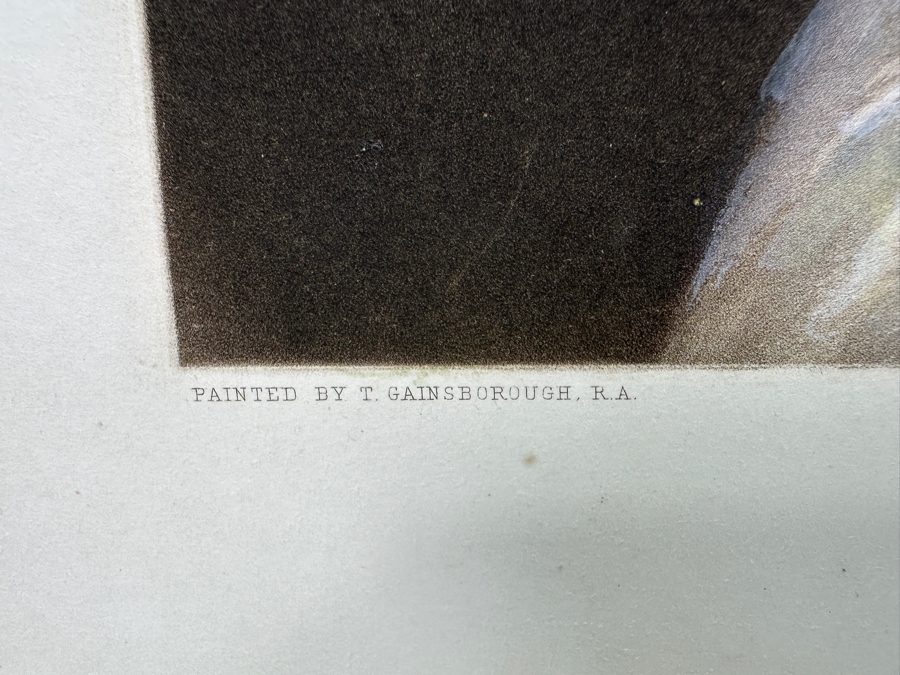 Just Added - Hand Colored Engraving Titled 'Honorable Mrs. Graham' Engraved By T. G. Appleton Published In London August 18th, 1891 By Henry Graves & Go. Publishers to H.M. The Queen And The Prince & Princess Of Wales 22.5 X 28 [Photo 9]