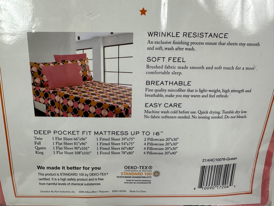 Just Added - New American Home Collection Deluxe Queen Set With Flat Sheet, Fitted Sheet & 4 Pillowcases [Photo 5]