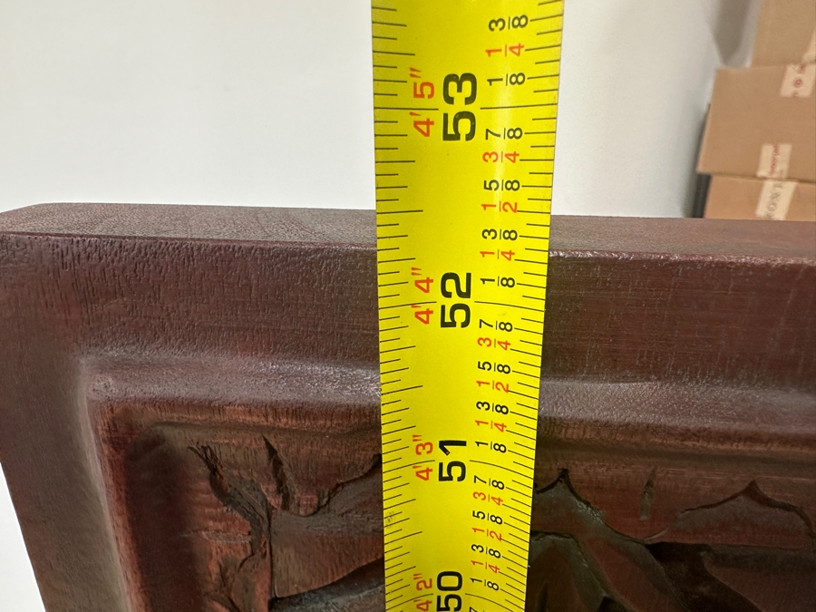 Just Added - Frontgate Alhambra Carved Wooden Plinth Sculptural Piece With Metal Stand - Heavy 10W X 52.5H [Photo 8]