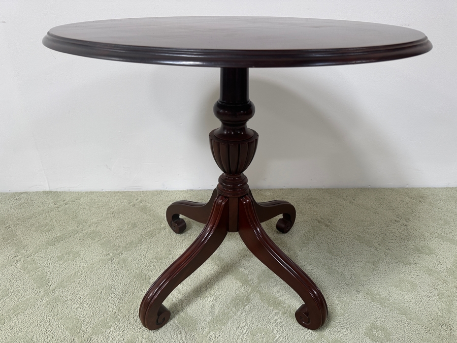 Just Added - Ethan Allen Georgian Court Pedestal Table 29.5W X 28H [Photo 2]