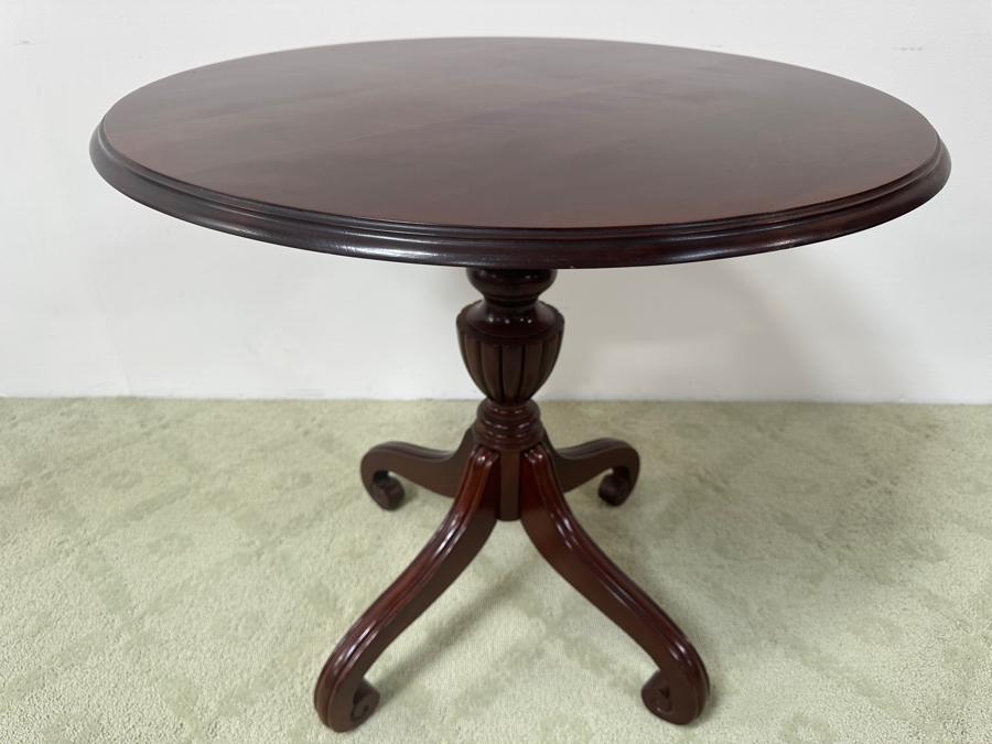 Just Added - Ethan Allen Georgian Court Pedestal Table 29.5W X 28H [Photo 4]
