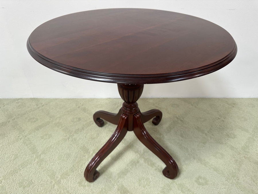 Just Added - Ethan Allen Georgian Court Pedestal Table 29.5W X 28H [Photo 3]
